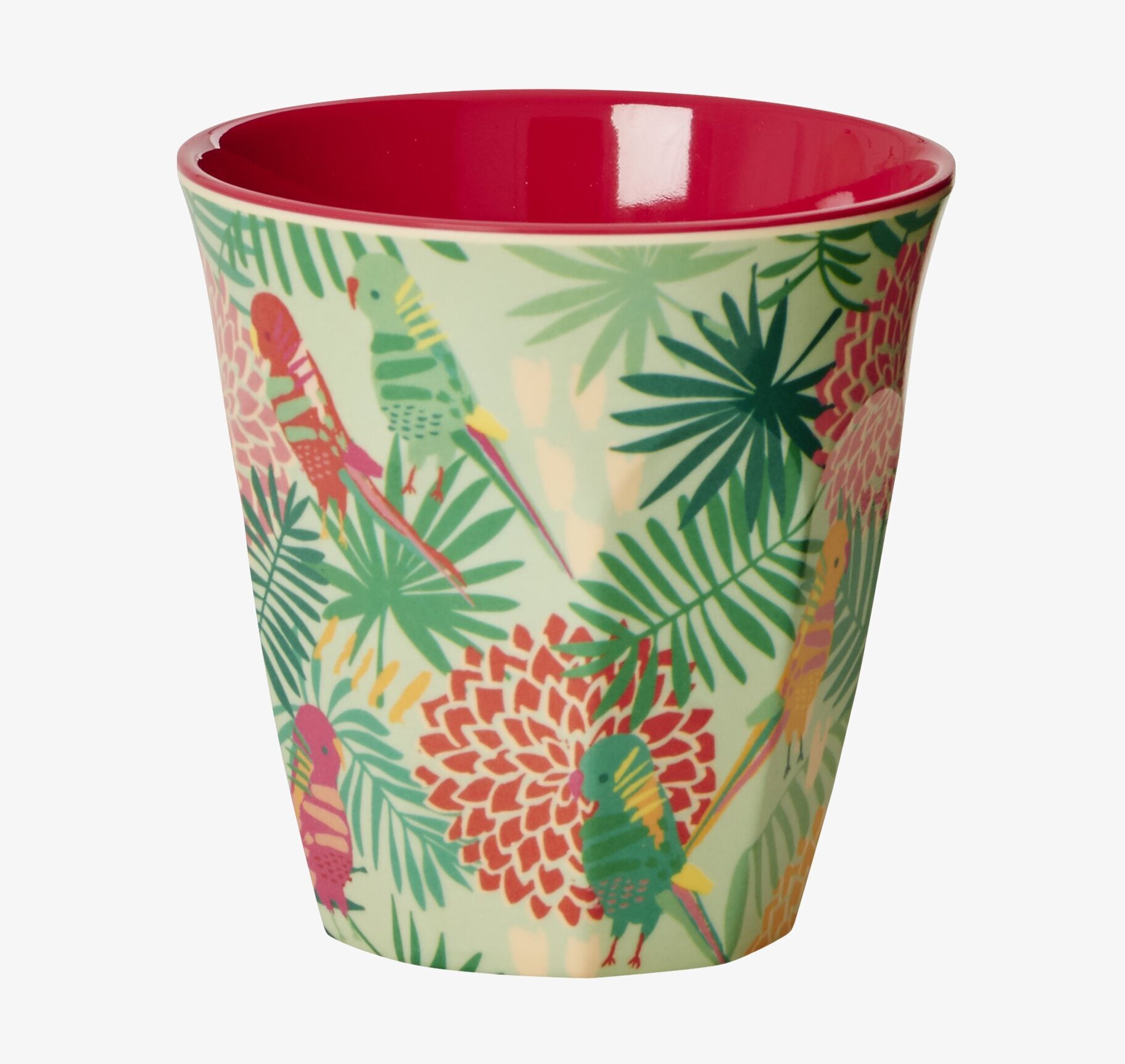 Mugg Tropical Print från Rice med tropiska fåglar och växter