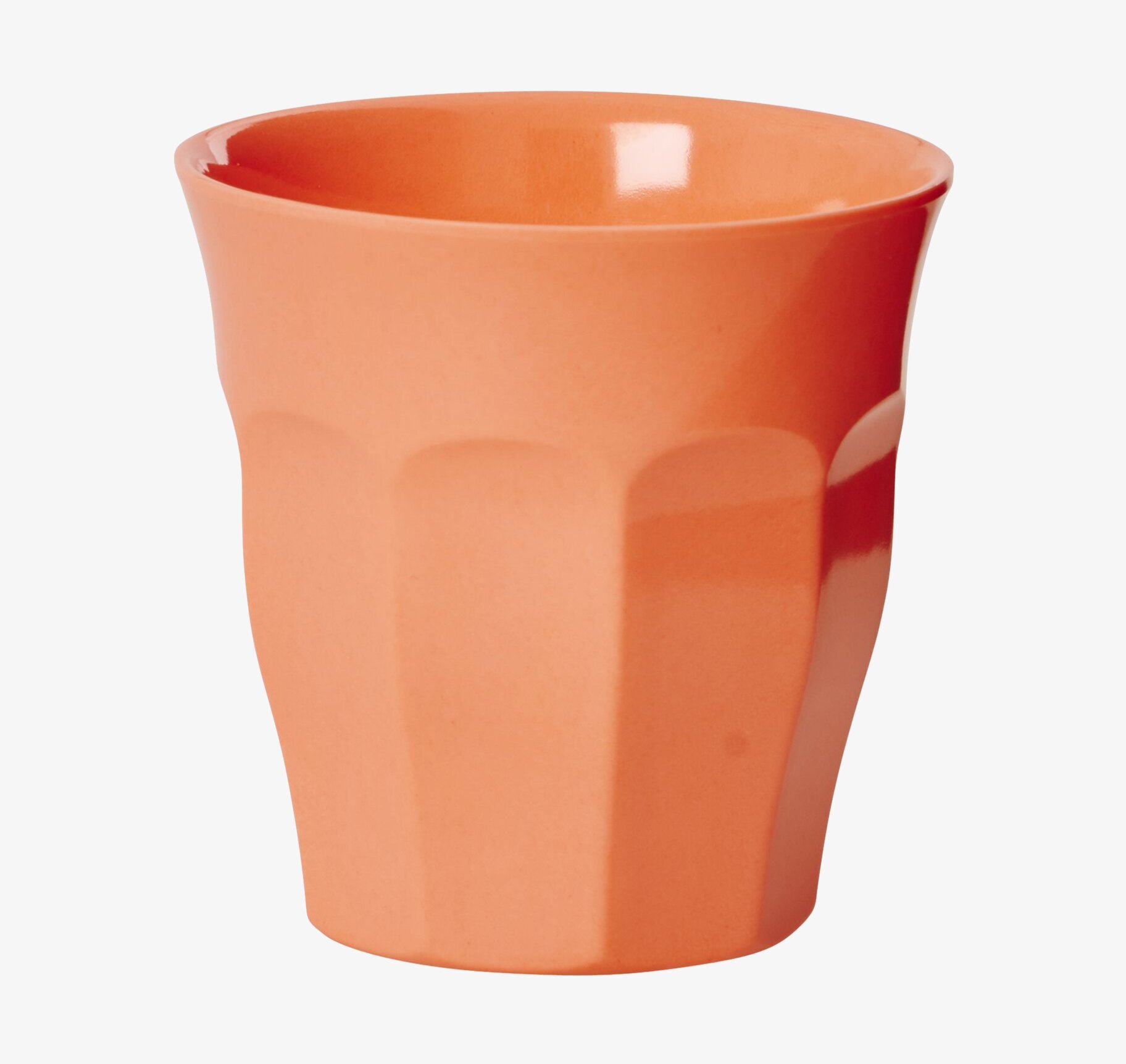 Mugg Pastell Neon Korall från Rice i melamin, 9 cm hög