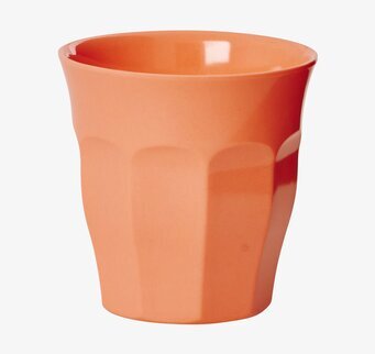 Mugg Pastell Neon Korall från Rice i melamin, 9 cm hög