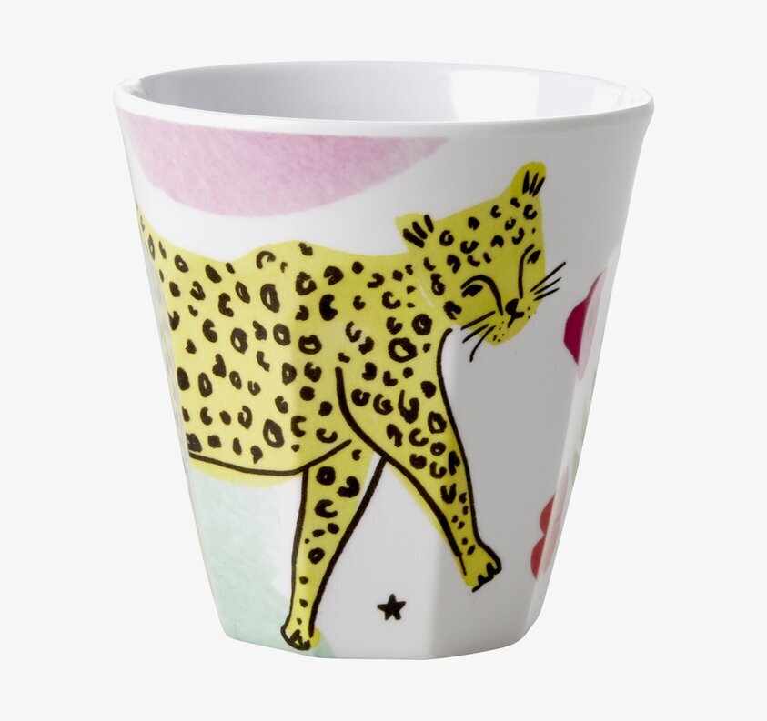 Mugg Leopard Print från Rice med färgstark leoparddesign