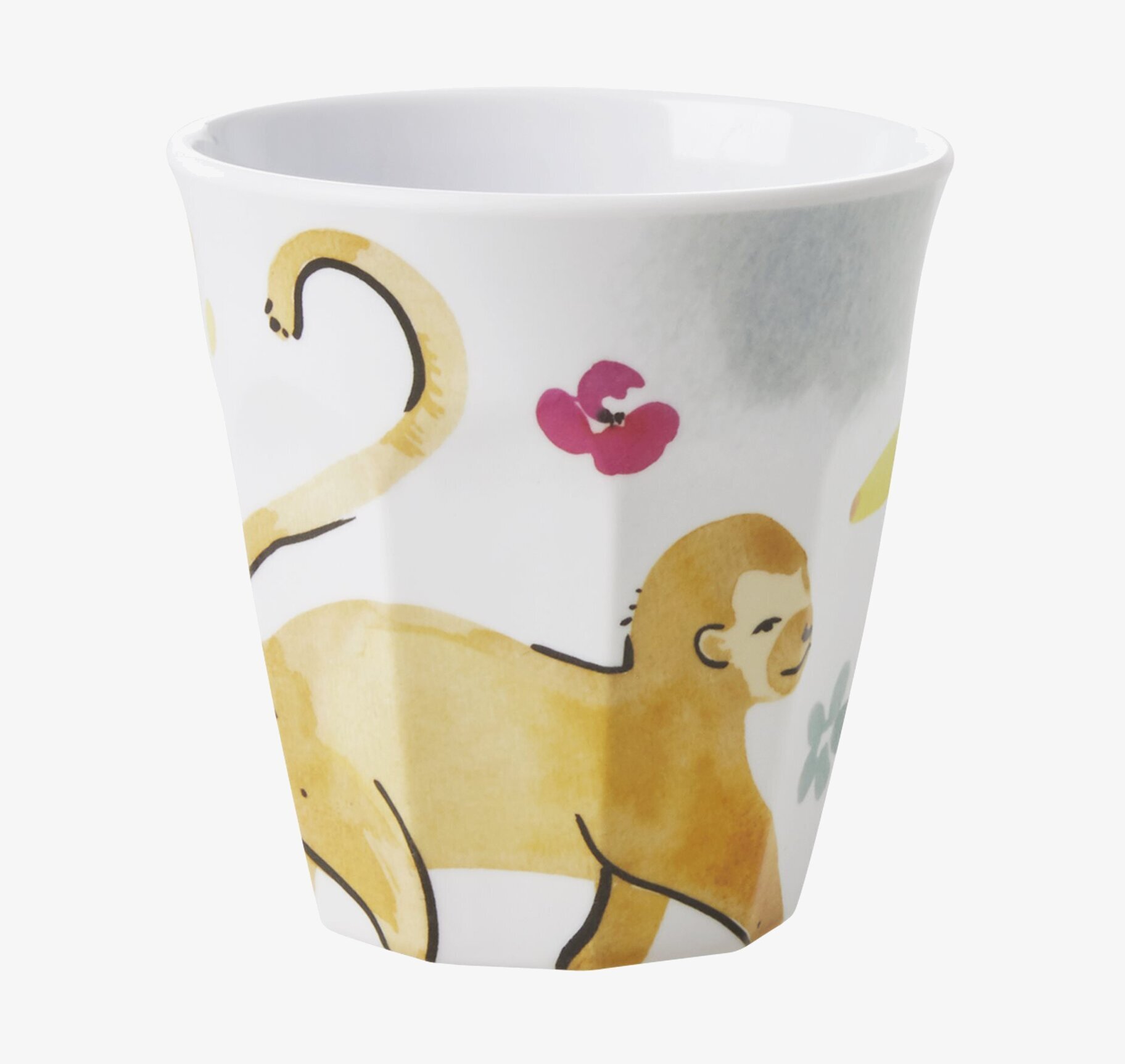 Mugg Monkey Print från Rice med färgglada apor och blommor