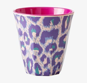 Mugg Leopard Print från Rice med färgstarkt leopardmönster