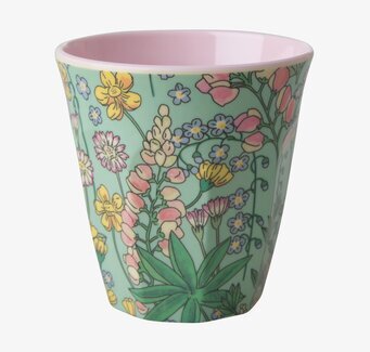 Mugg Lupin Print från Rice med färgglatt blommönster