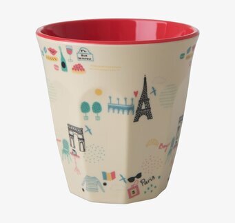 Mugg Paris Print från Rice med färgglada Paris-motiv