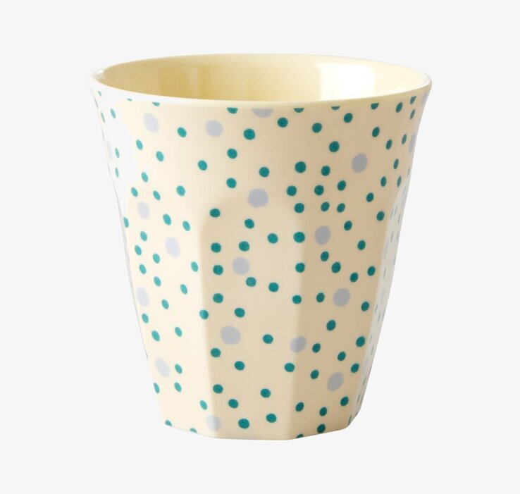 Muggar 6-Pack Dino Print från Rice med prickigt mönster