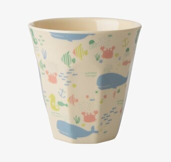 Barnmugg Ocean från Rice med havstema och hållbart melamin