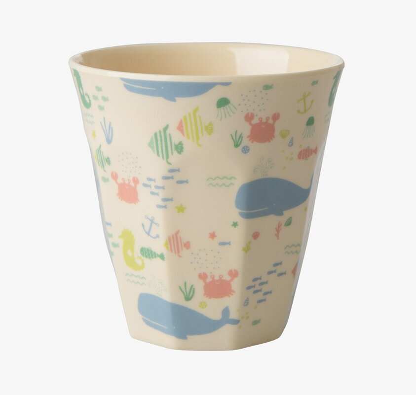 Barnmugg Ocean från Rice med havstema och hållbart melamin