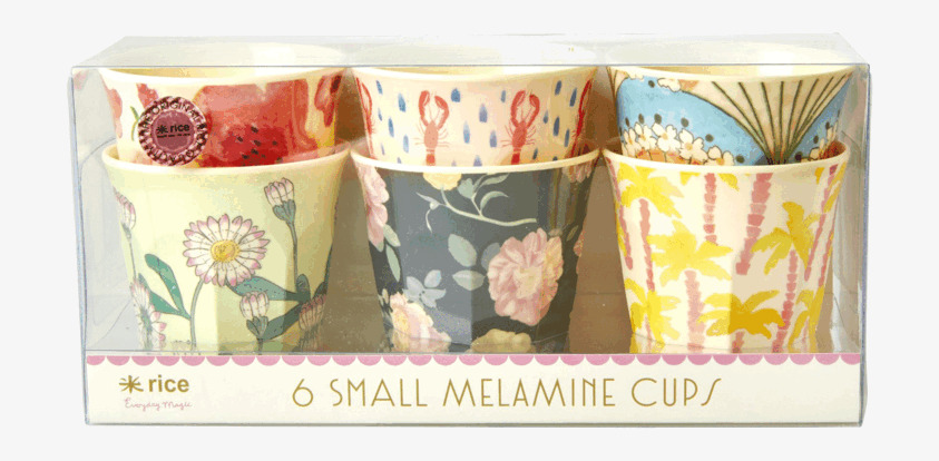 Små Muggar Happy 21´St från Rice i färgglada mönster