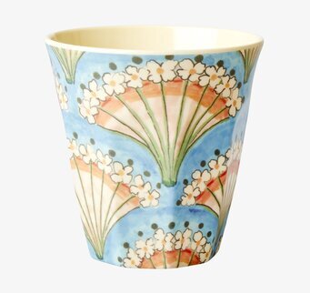 Mugg Flower Fan Print från Rice med färgglatt blommönster