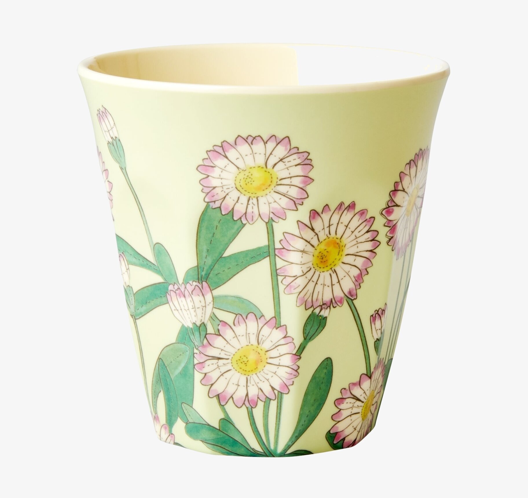 Mugg Daisy Print från Rice med tusenskönor och gröna blad