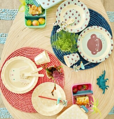 Barnmugg Rabbit Print från Rice med lekfulla kaninmotiv