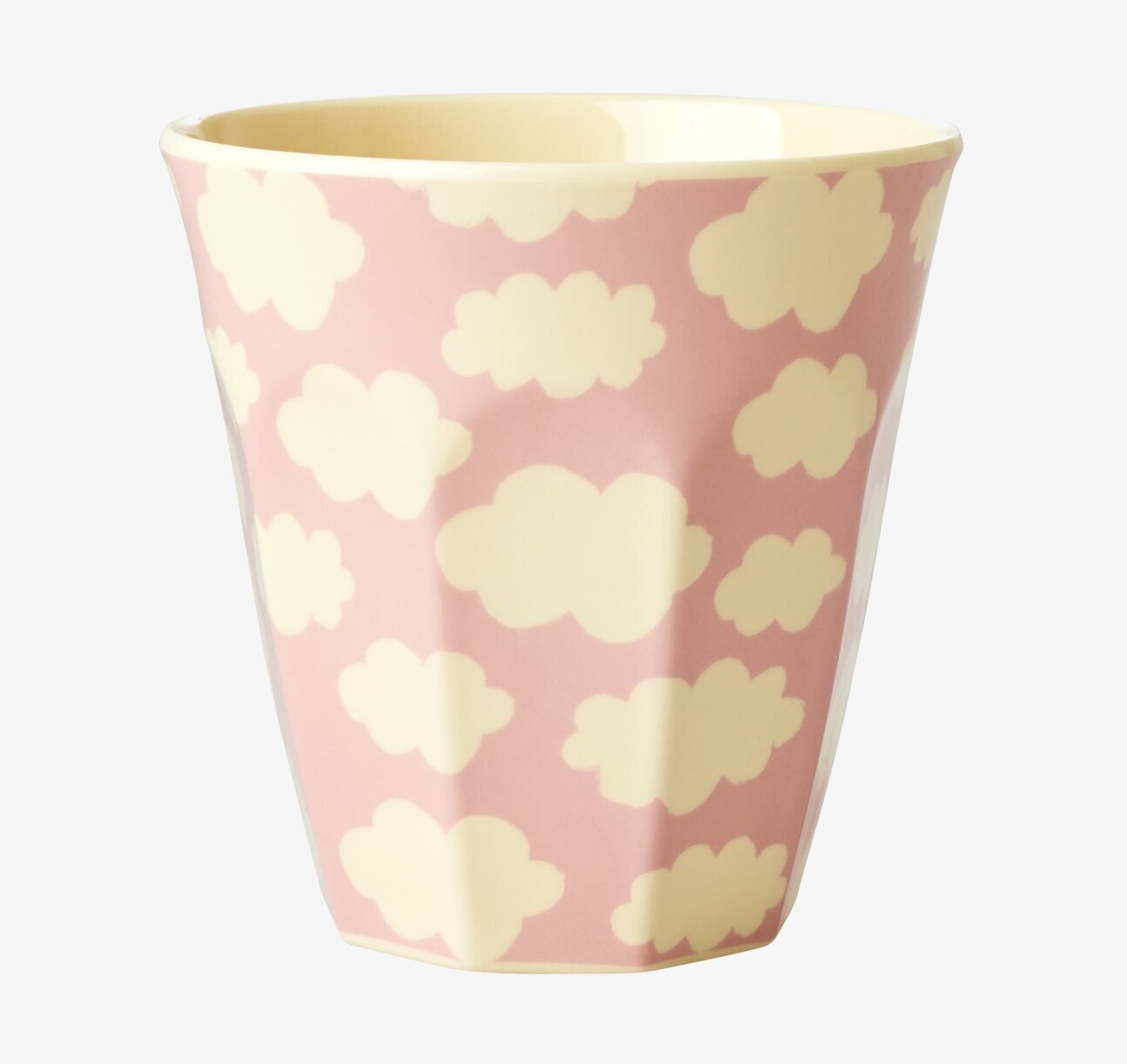 Mugg Cloud Print Pink från Rice med rosa bakgrund och moln