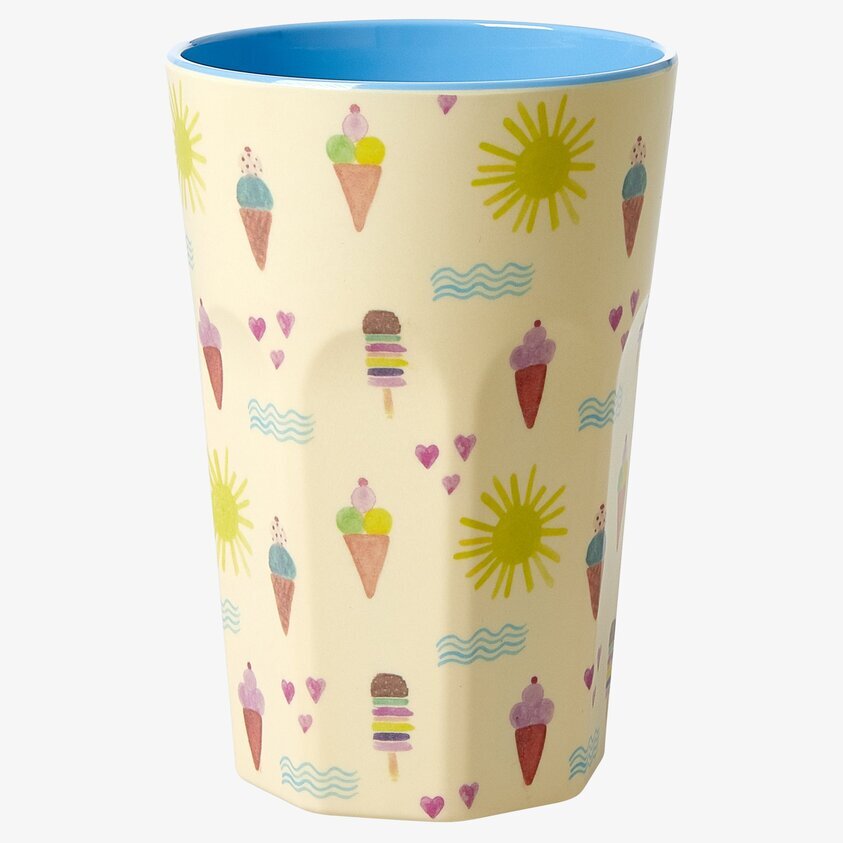 Mugg Latte Summer Print från Rice med somrigt glassmönster