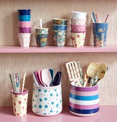 Mugg 2-Pack Watercolor/Flower Print från Rice på hylla