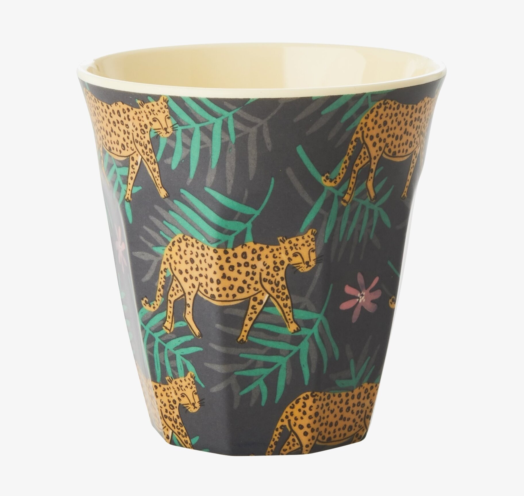 Mugg Leopard & Leaves Print från Rice med leopardmönster