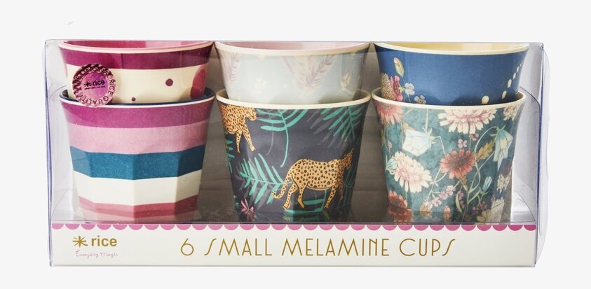 Små Muggar Simply Yes 6-Pack från Rice i färgglada mönster