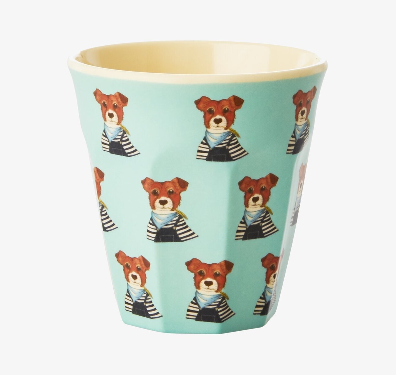 Liten Mugg Dog Print från Rice med hundar i sjömanskläder