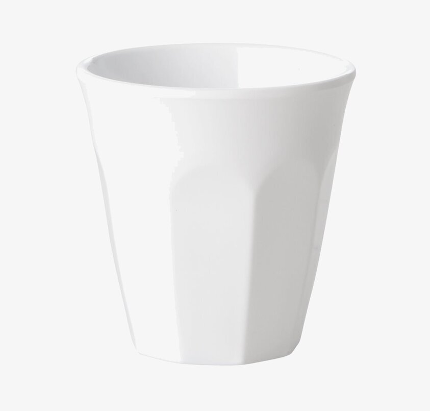 Espressomugg Melamin White från Rice på vit bakgrund