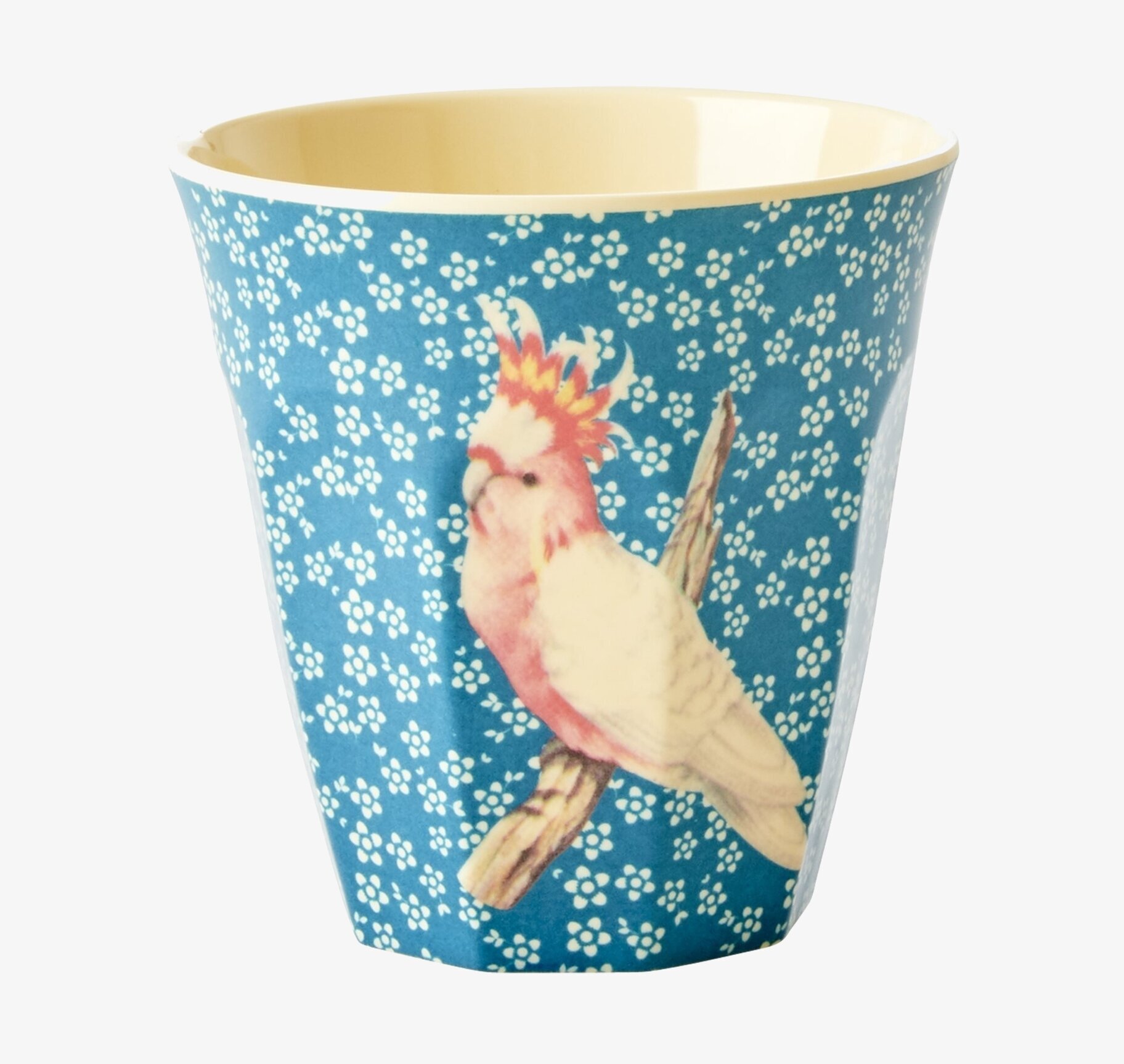 Mugg Vintage Bird Print Blue från Rice med fågelmotiv