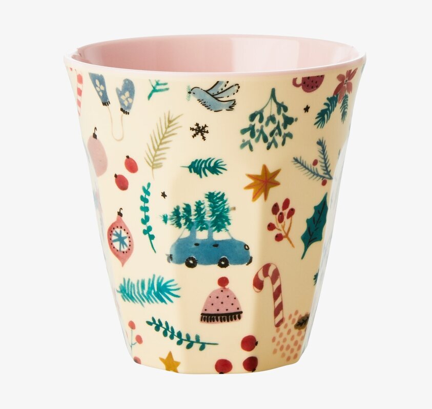 Melaminmugg Christmas Print från Rice med julmotiv