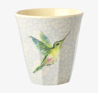 Mugg Hummingbird Print från Rice med kolibri och blommor