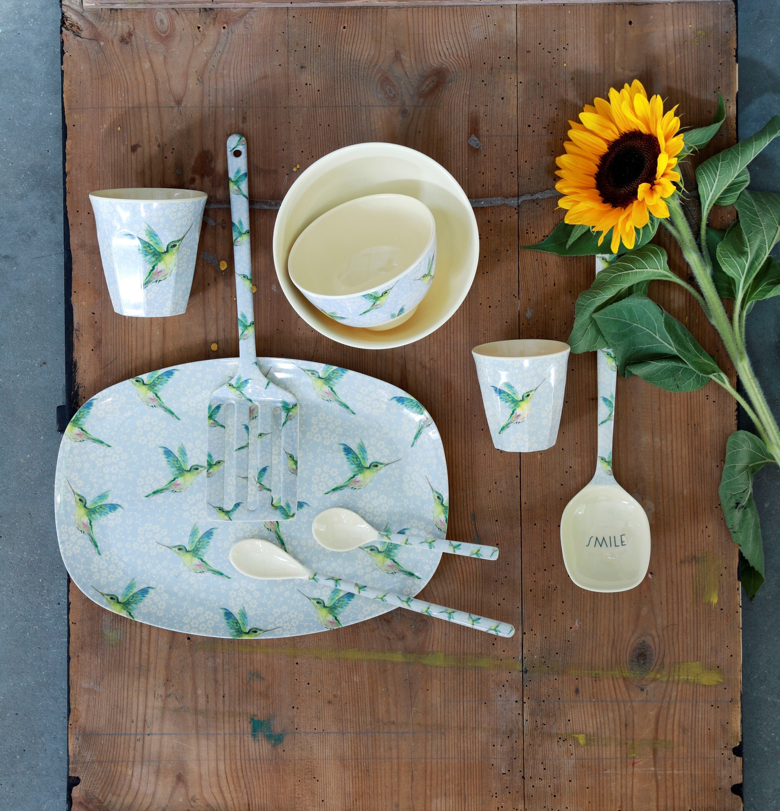 Mugg Hummingbird Print från Rice med matchande köksartiklar