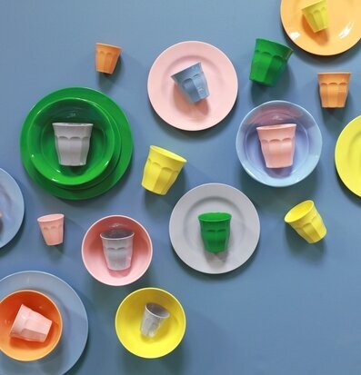 Muggar Medium - Let´s Summer från Rice i färgglad uppsättning