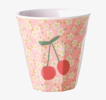 Rice Mugg Flowers & Cherry Print med blommor och körsbär