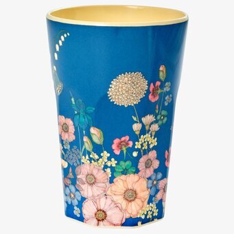 Mugg Latte Flower Collage Print från Rice med blomstermönster