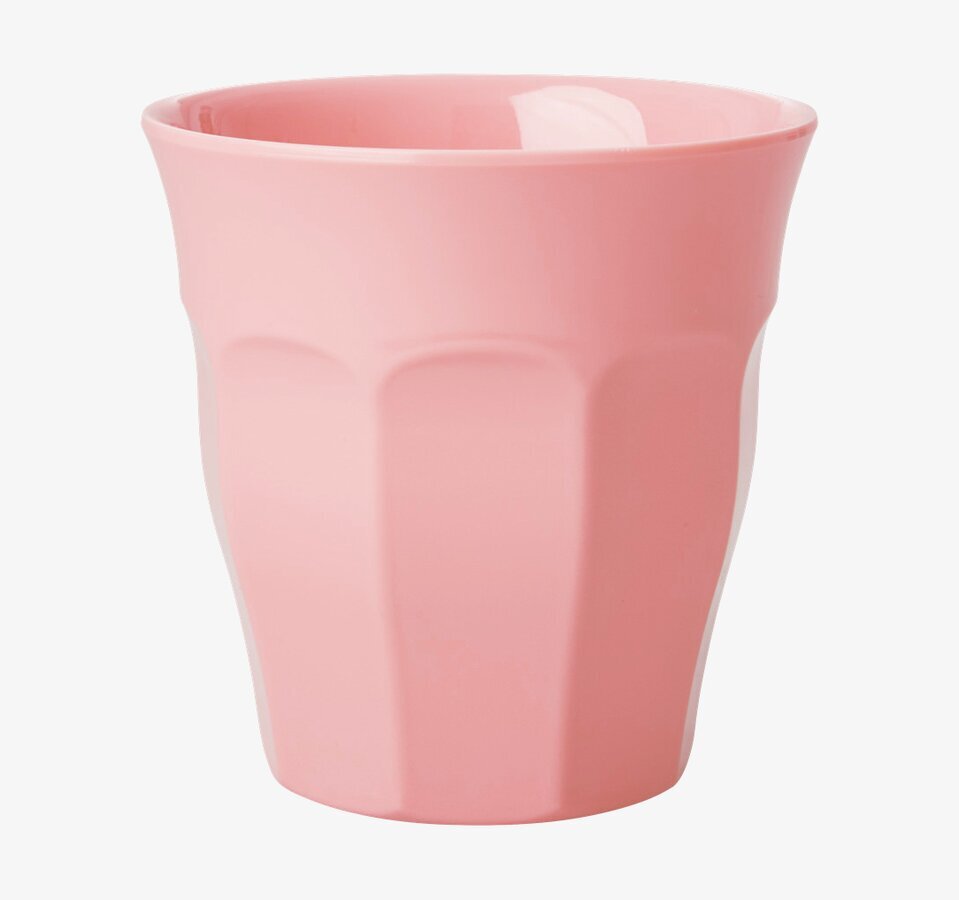Mugg Melamin Dusty Pink från Rice med räfflor och blank yta