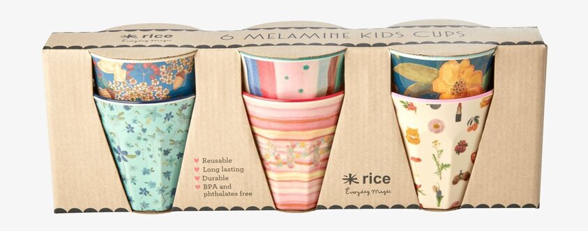 Rice Små Muggar Believe In Red Lipstick 6-Pack i förpackning