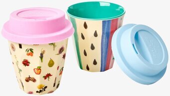 Silikonlock Blå (små muggar) och färgglada muggar från Rice