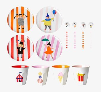Giftbox Melamin - Circus Print från Rice, färgglada set