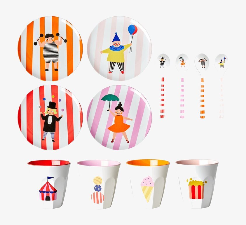 Giftbox Melamin - Circus Print från Rice, färgglada set