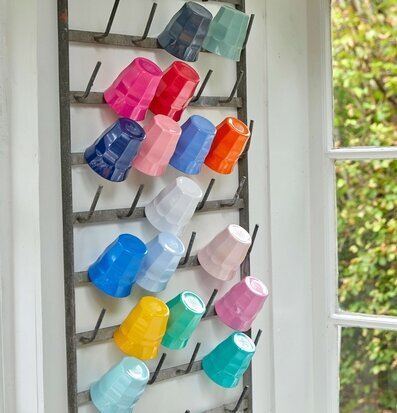 Färgglada Rice-muggar, inklusive Mugg Melamin Ocean Blue