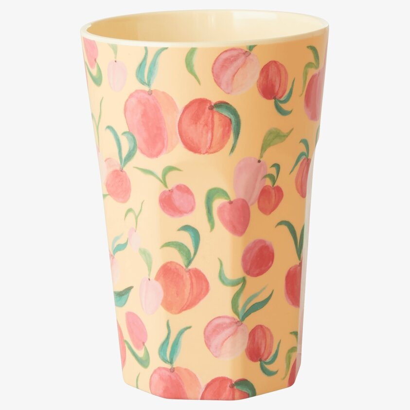 Mugg Latte Peach Print från Rice med persikomönster