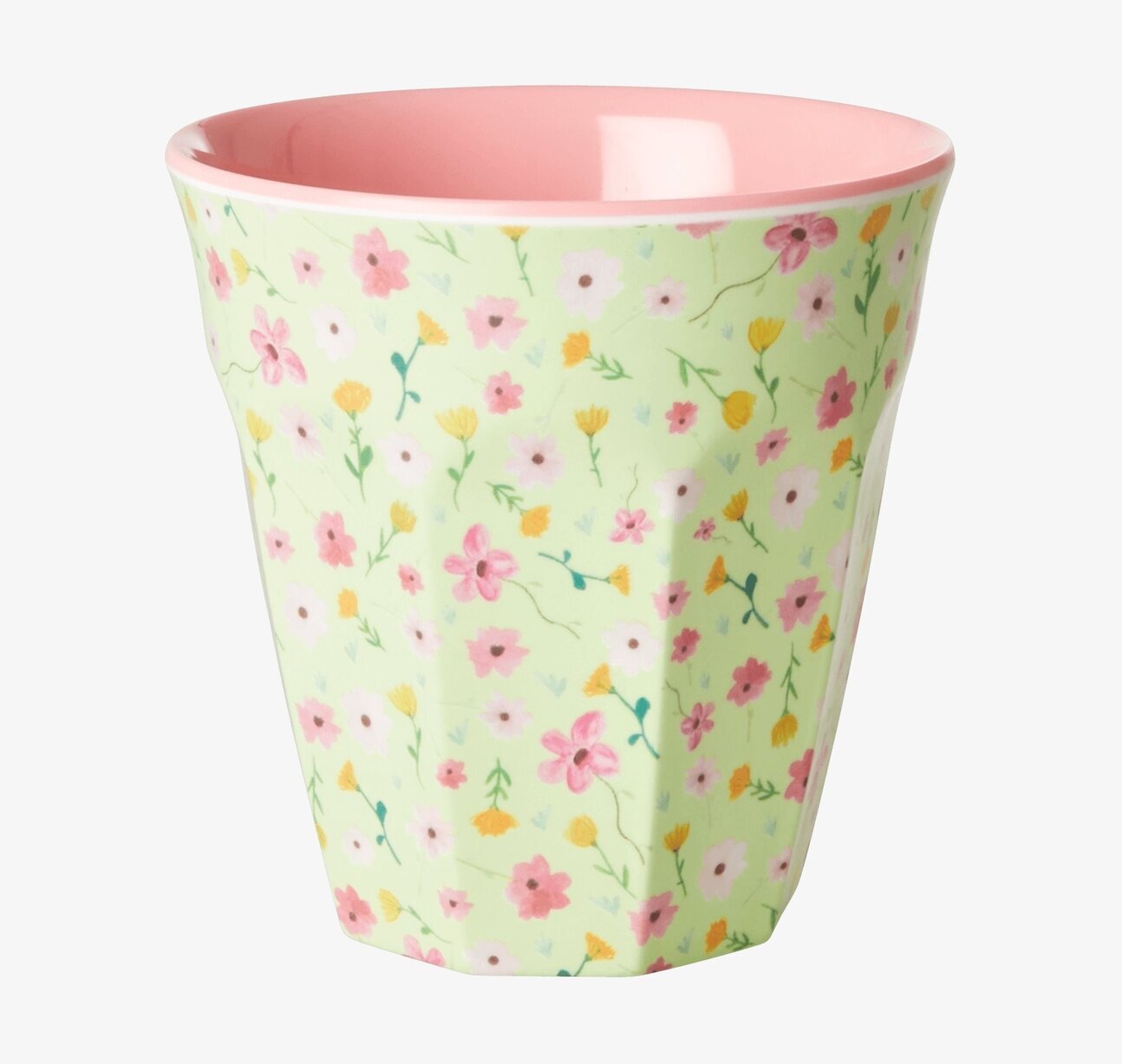 Mugg Green Flower Print från Rice med blommigt mönster