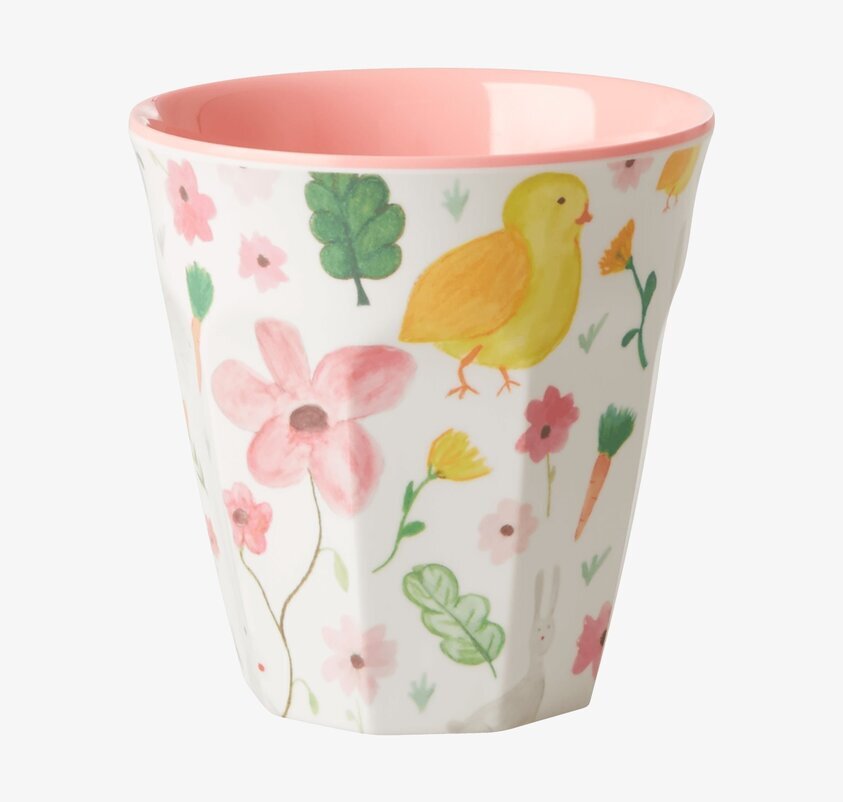 Mugg White Print från Rice med färgglada illustrationer