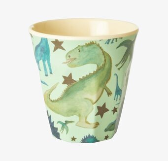 Liten Mugg Dino Print från Rice med dinosauriemönster