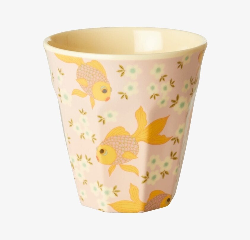 Liten Mugg Goldfish Print från Rice med guldfiskmönster