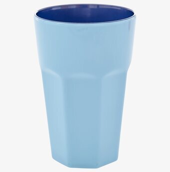 Mugg Latte Blue från Rice med ljusblå utsida och mörkblå insida