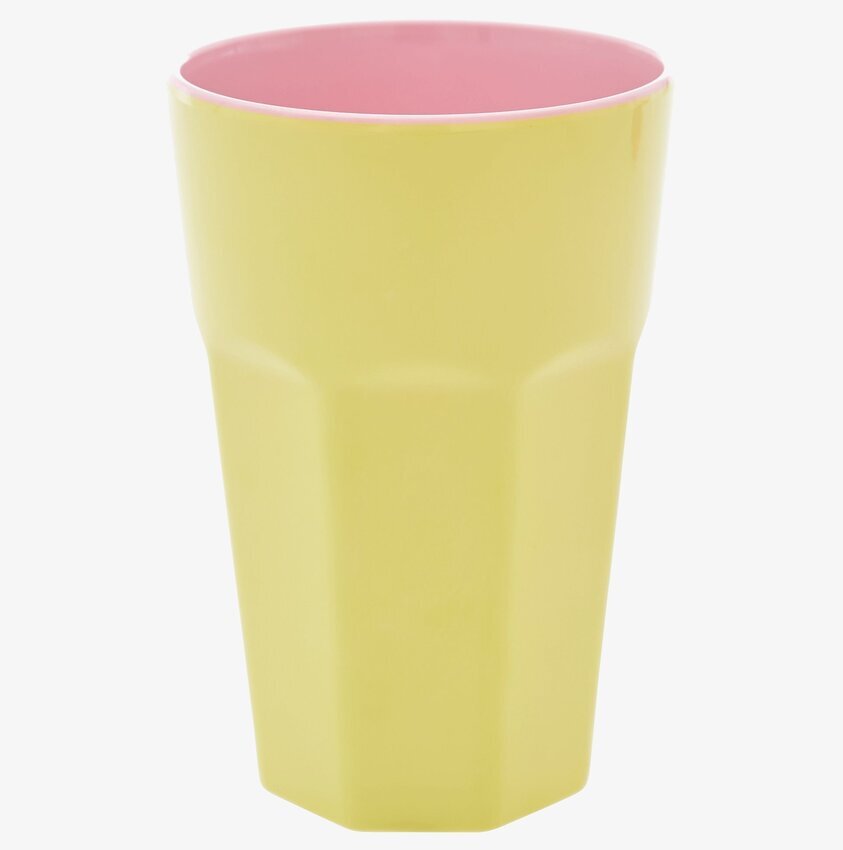 Mugg Latte Soft Yellow & Pink från Rice i färgstark design