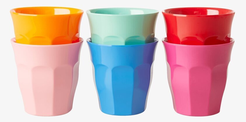 Muggar Medium - Choose Happy från Rice i sex färgglada nyanser