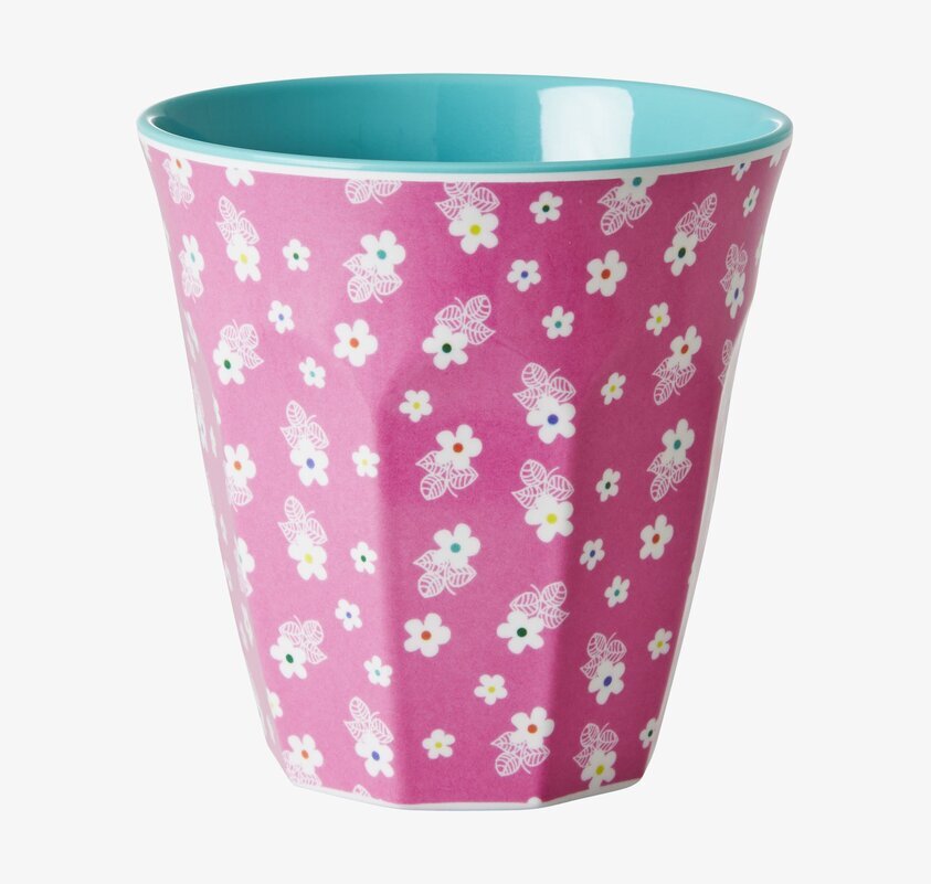 Mugg Blommor Rosa från Rice med färgglatt blommönster