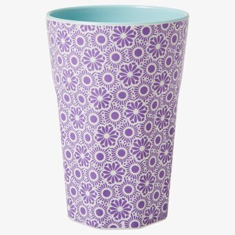 Mugg Latte Lavendel/Vit Marrakesh från Rice på vit bakgrund