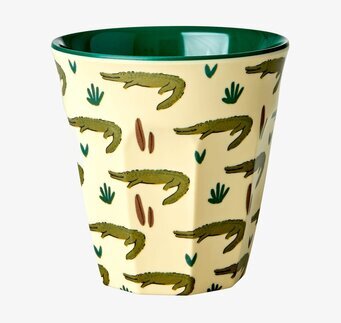 Mugg Crocodiles Print från Rice med krokodilmönster