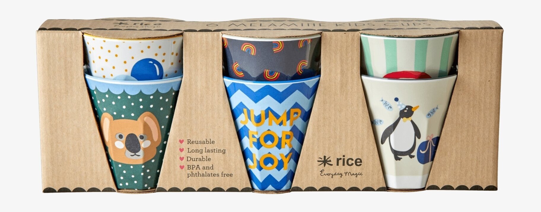 Små Muggar Party Animal Prints Green från Rice i förpackning