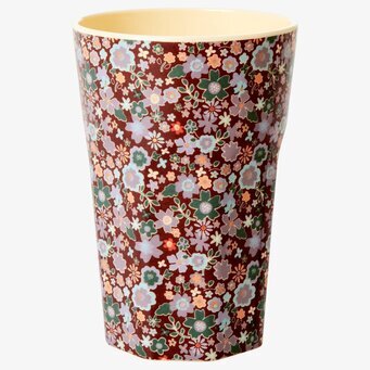 Mugg Latte Floral Print Rice Melaminmuggar Lattemuggar i melamin Melaminkoppar