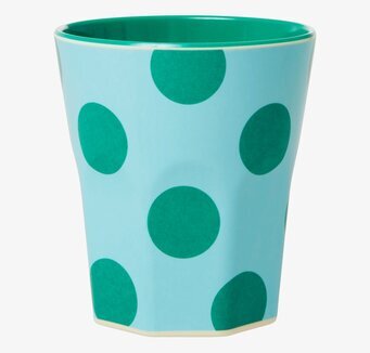 Mugg Jumbo Mint Green Dots Print från Rice med prickar