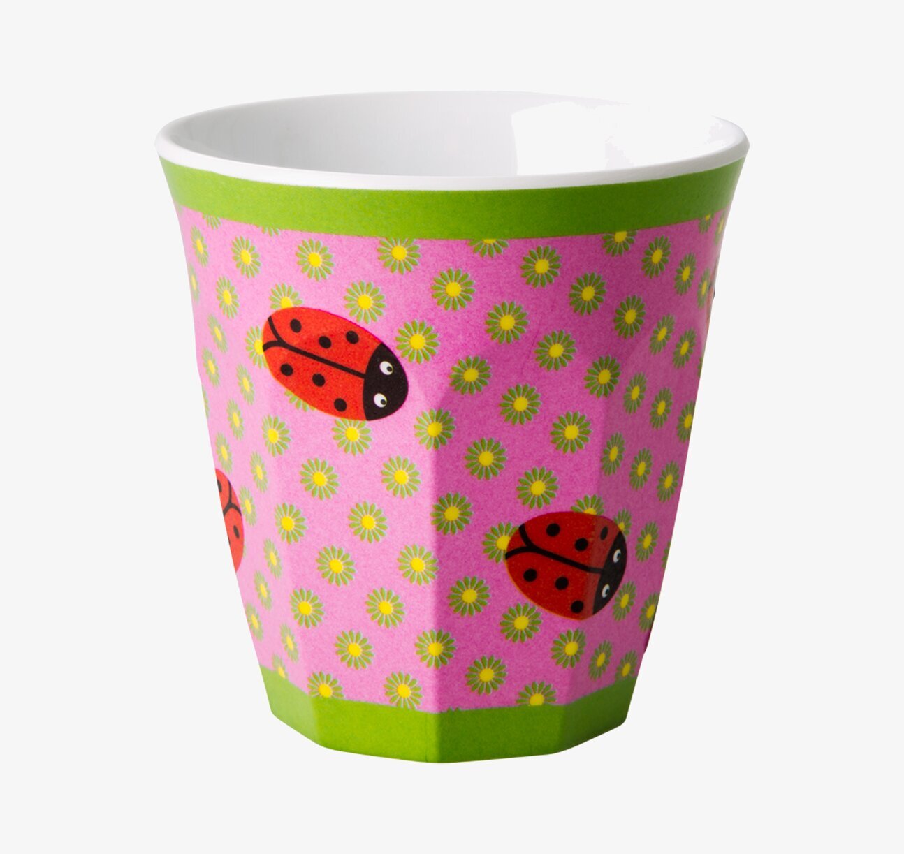 Barnmugg Nyckelpiga från Rice med nyckelpigor och blommor